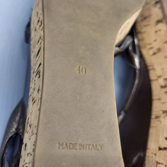 Prada Patent Leather Wedge Sandals - Picture 10 of 16